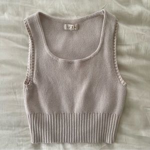 Pacsun LA Hearts cream knit tank